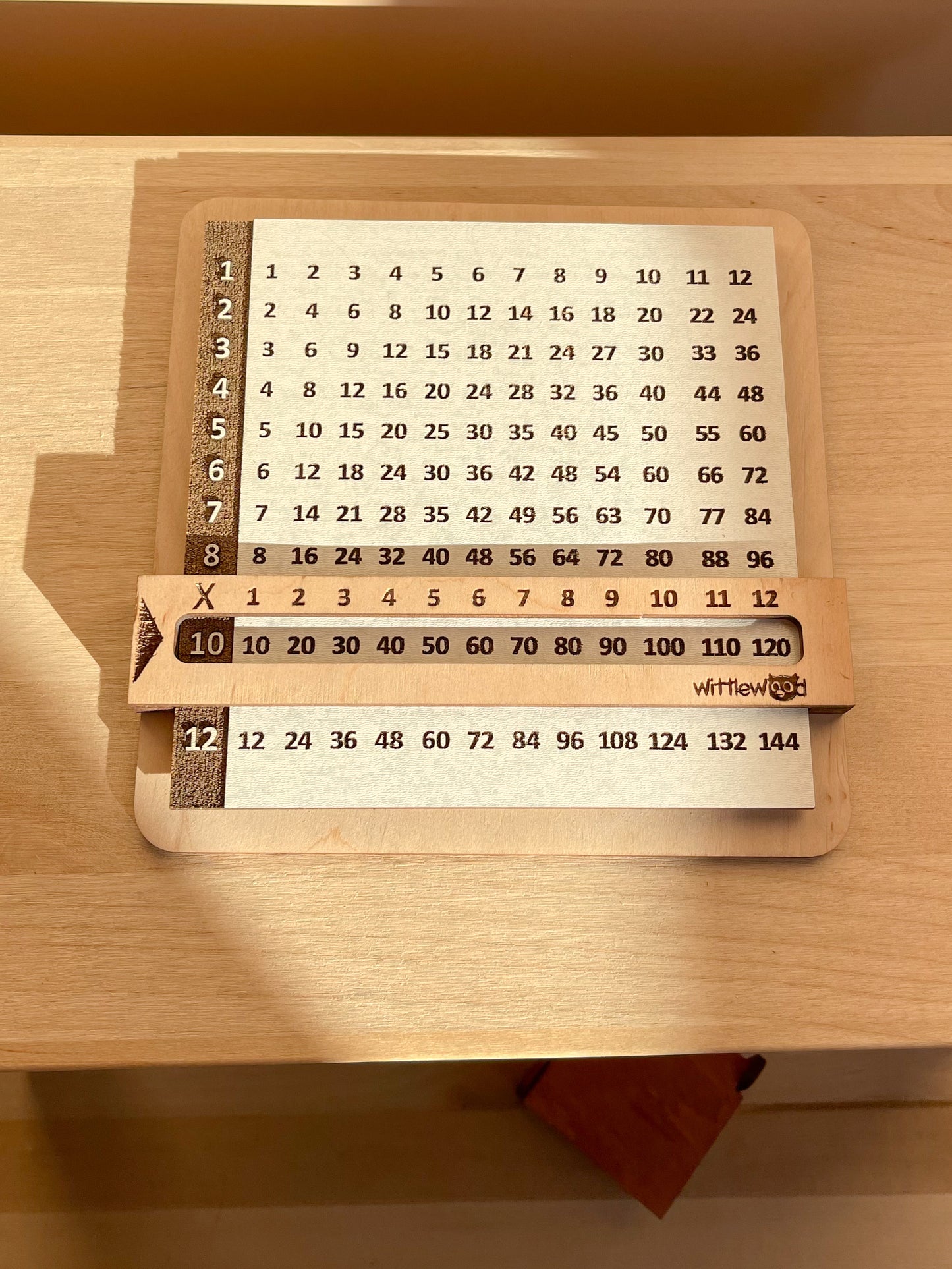 Wooden Multiplication Table by 12