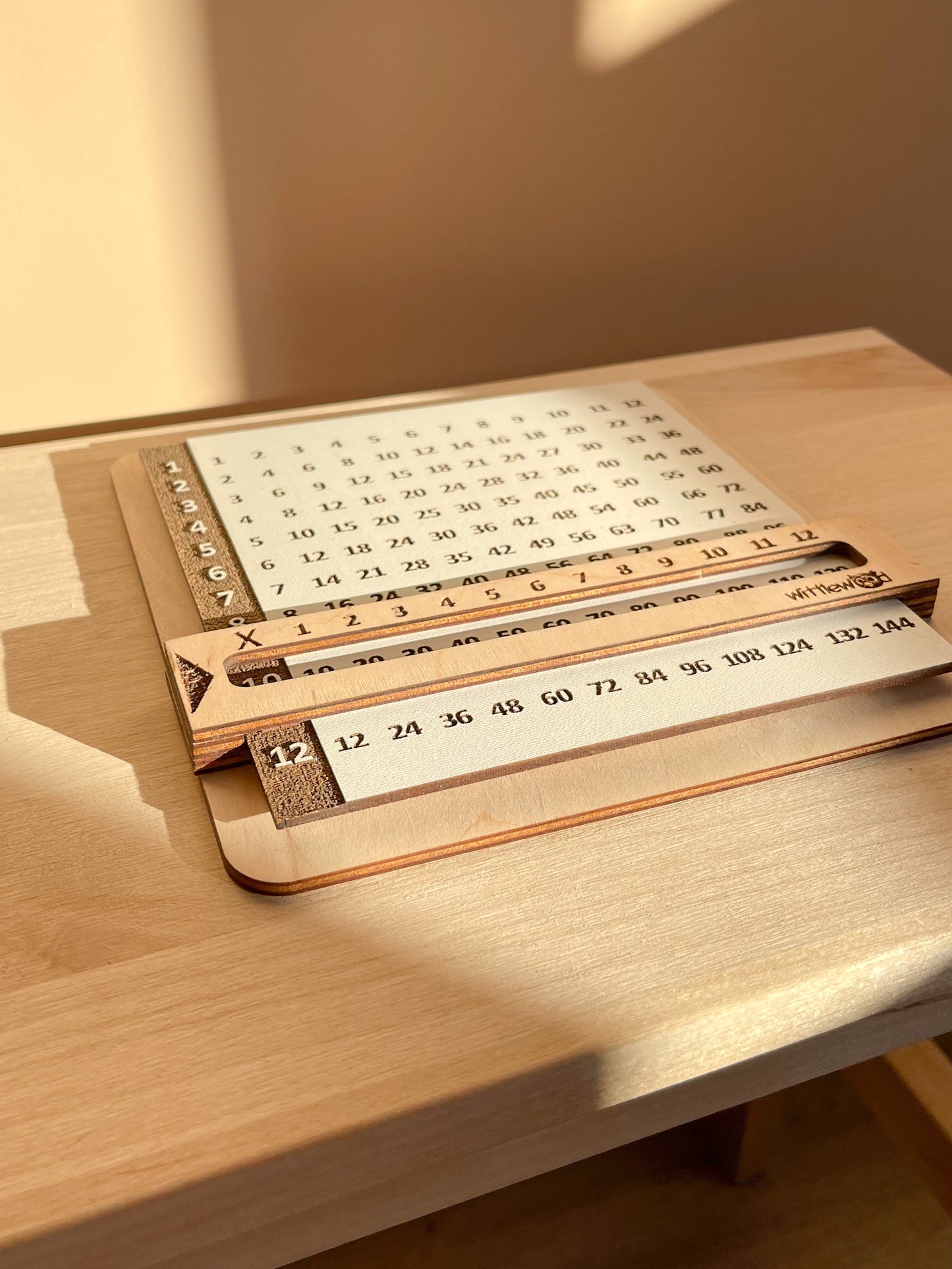 Wooden Multiplication Table by 12