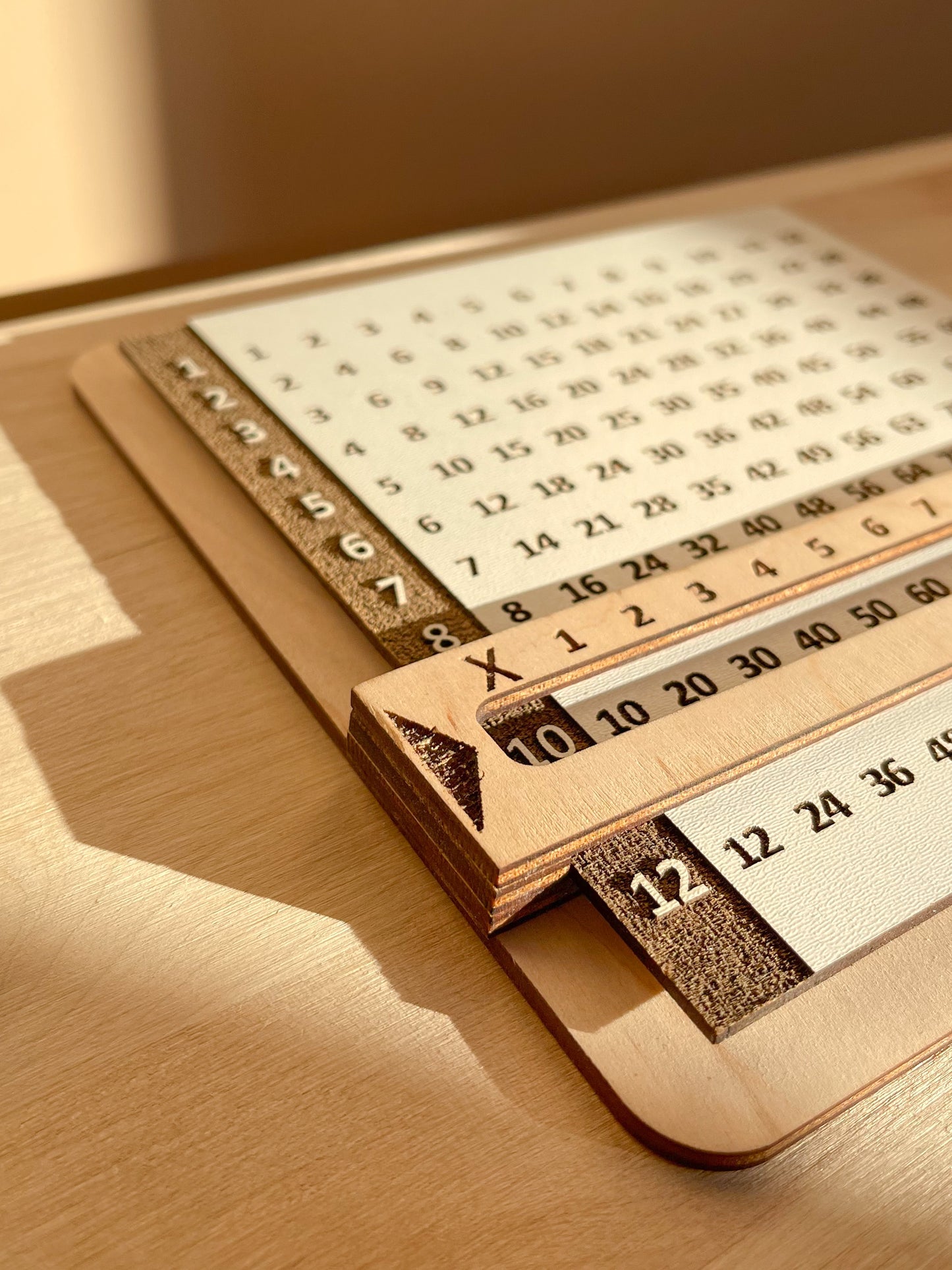 Wooden Multiplication Table by 12