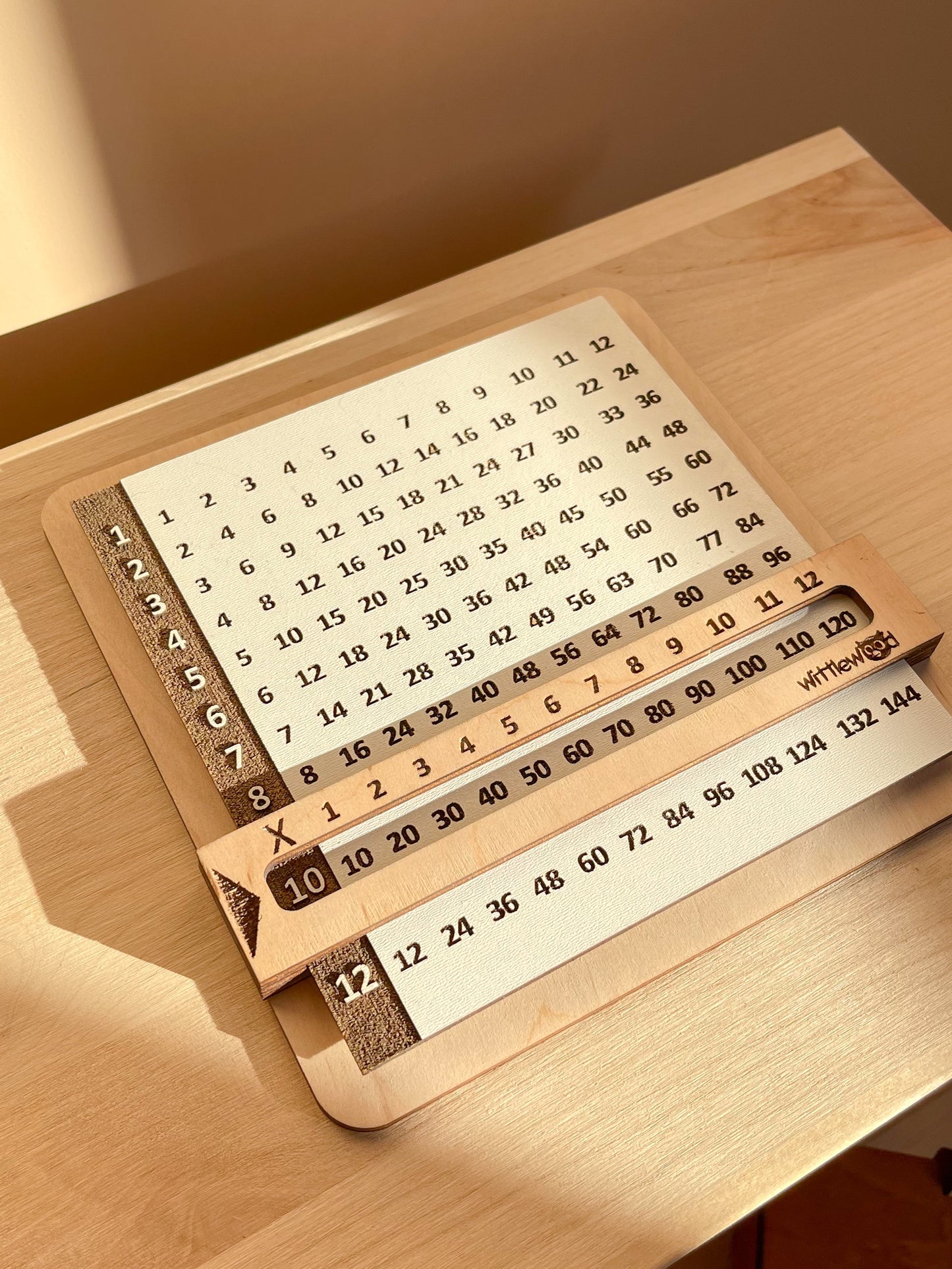 Wooden Multiplication Table by 12