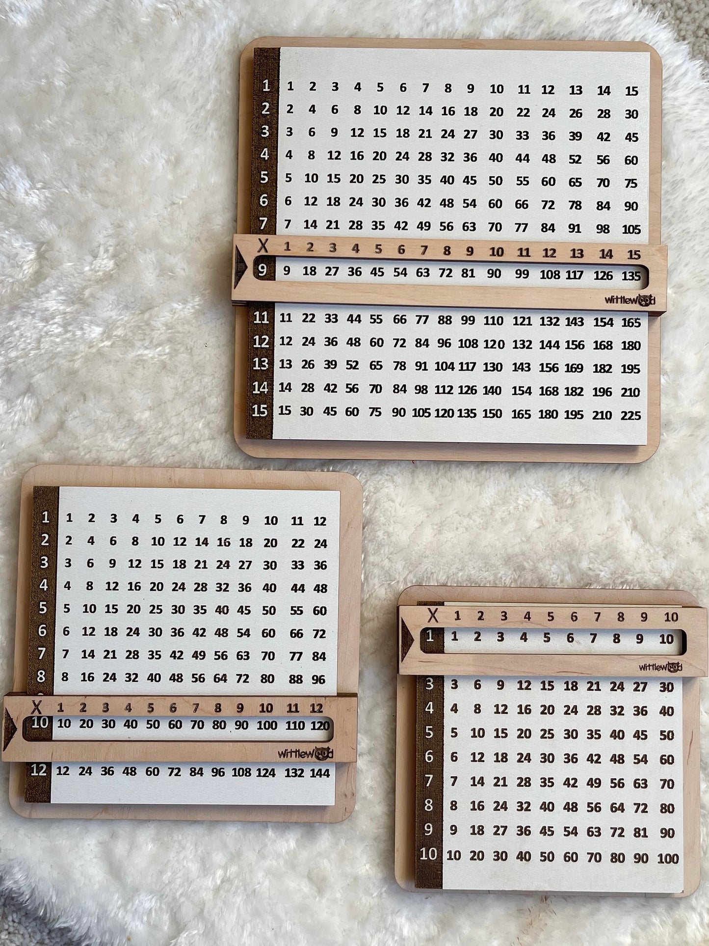 Wooden Multiplication Table by 12