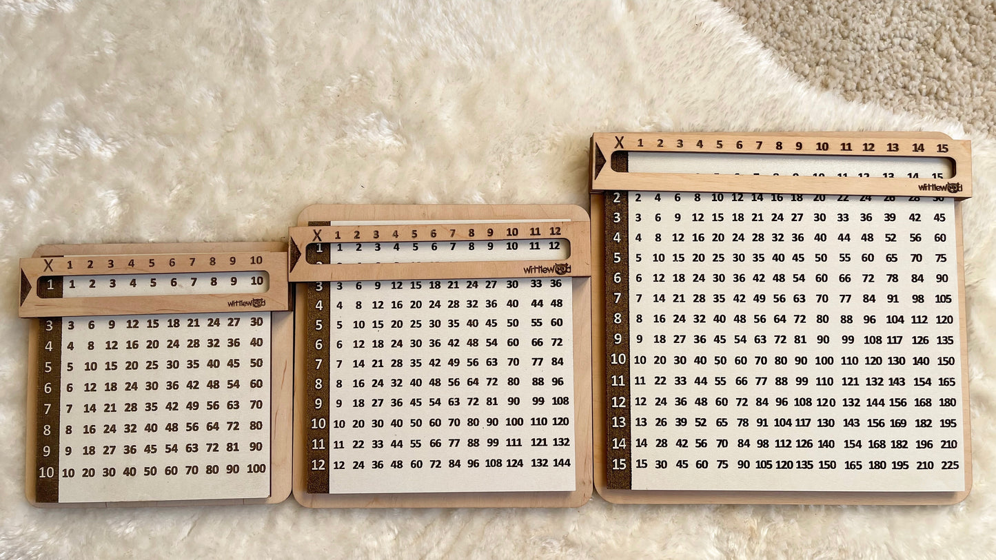 Wooden Multiplication Table by 12