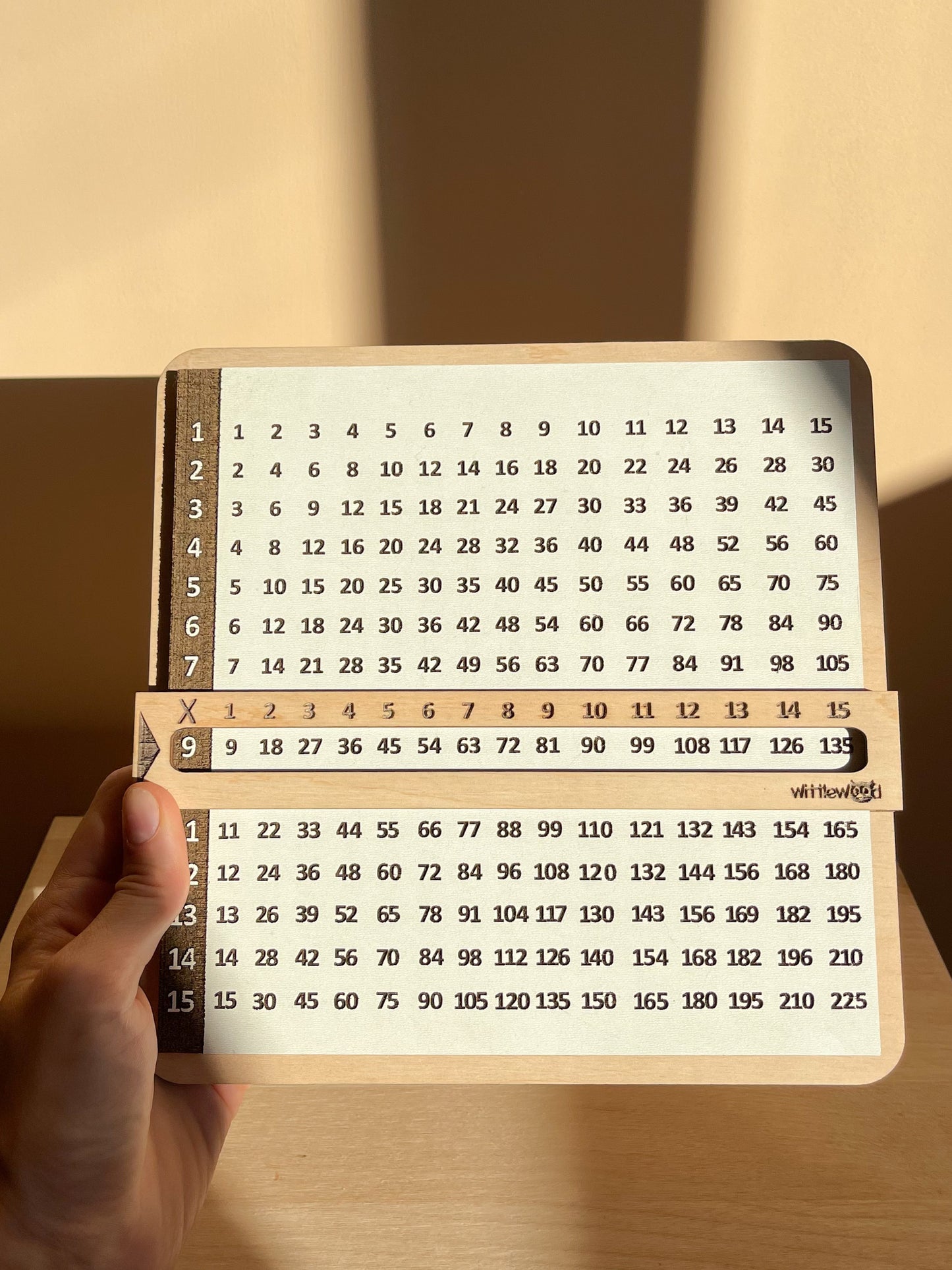 Wooden Multiplication Table by 12