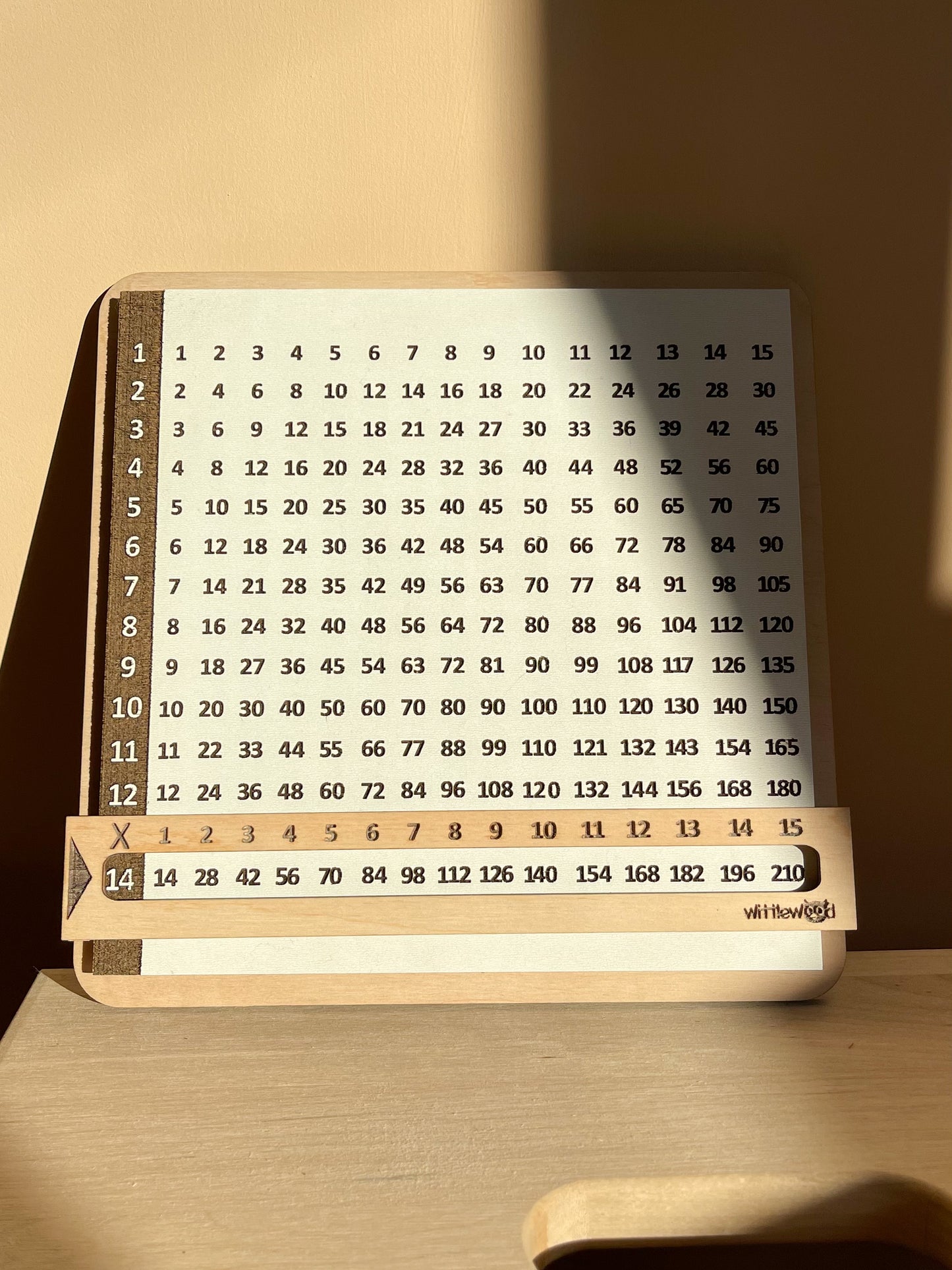 Wooden Multiplication Table by 12