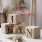 Wooden Floral Blocks - Custom Name Blocks - Flowered Nursery Decor - Baby Shower Gift