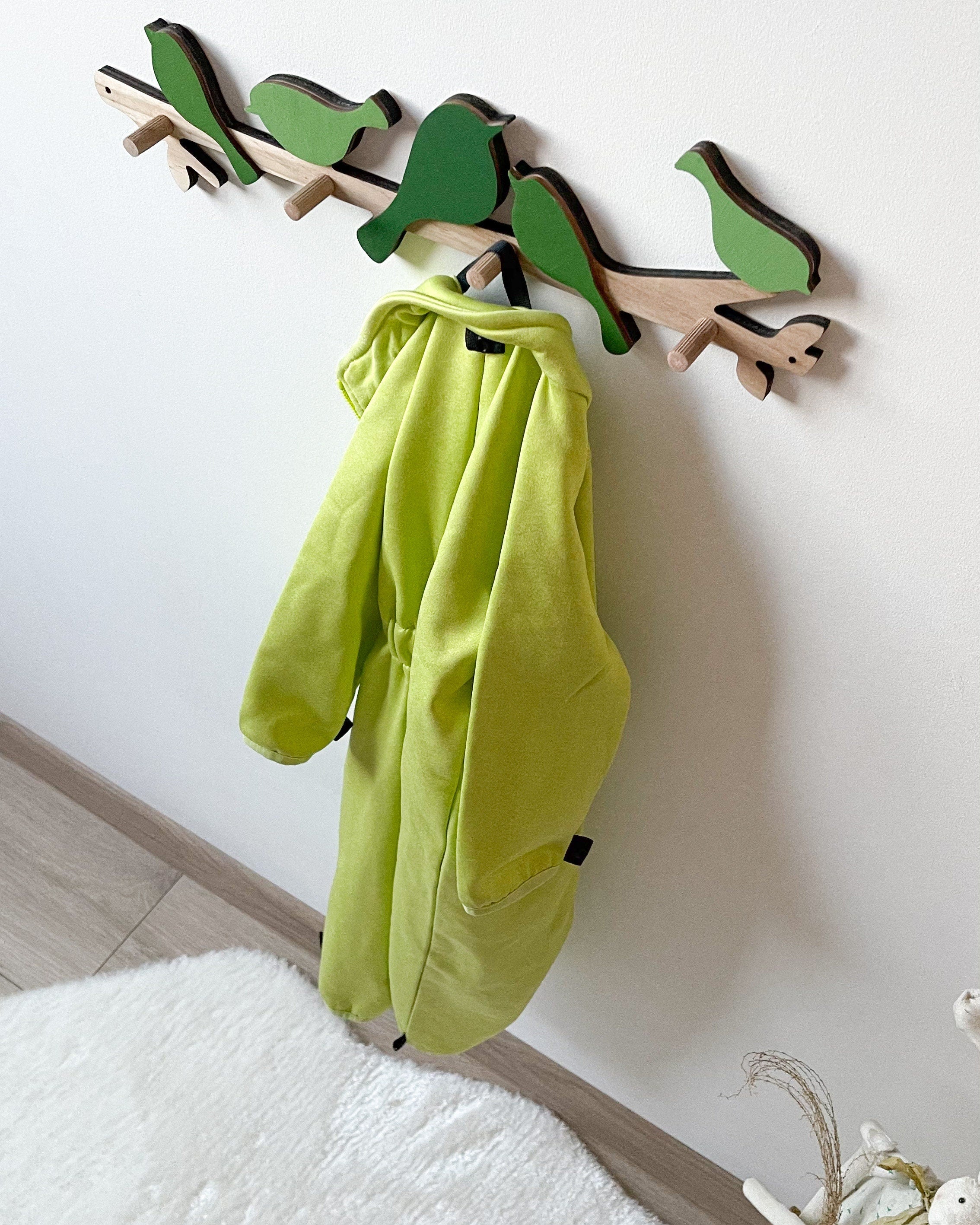 Kids Coat Rack With Hooks Minimalist Modern Wood Hook with Birds