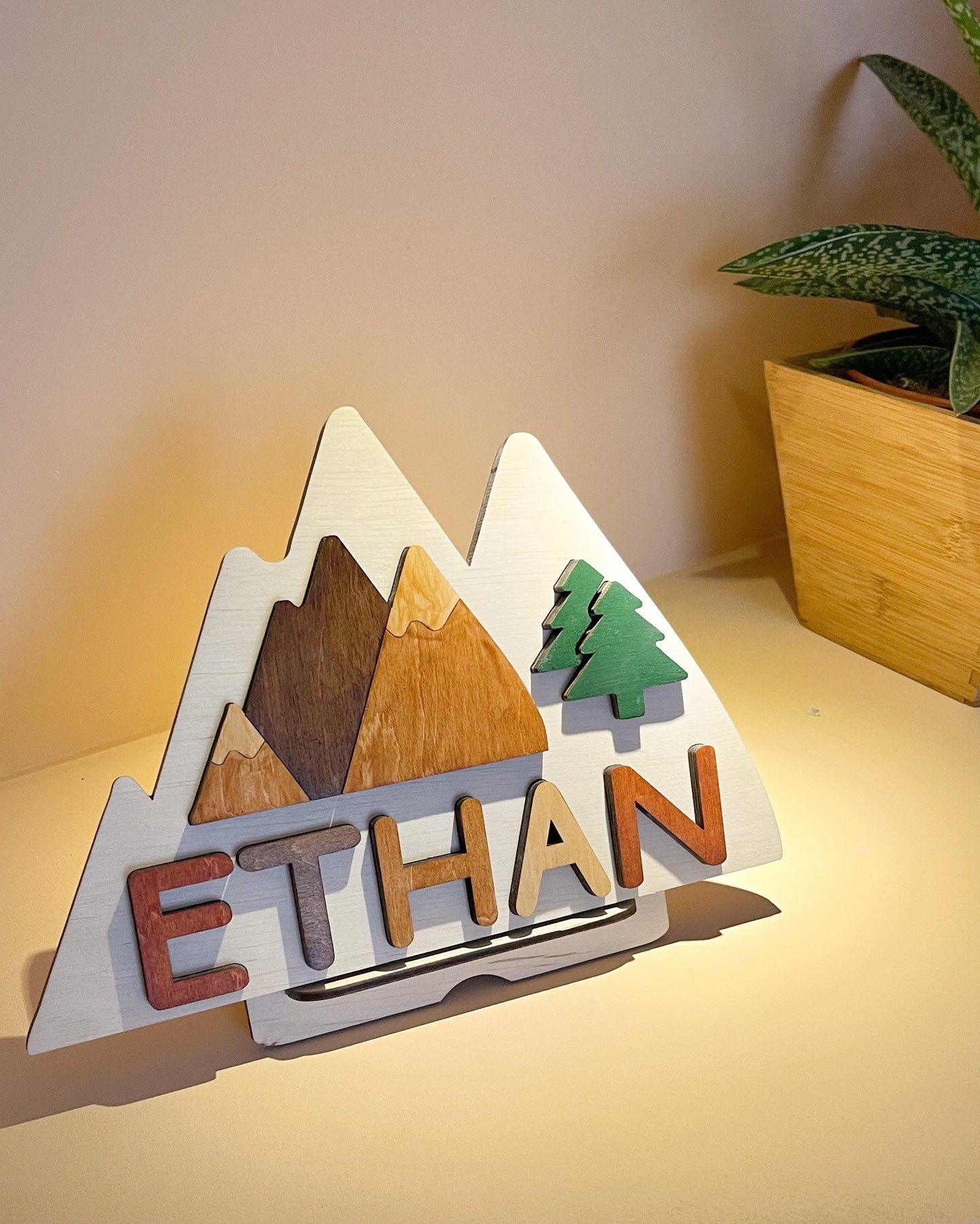 Mountain Personalized Name Puzzle