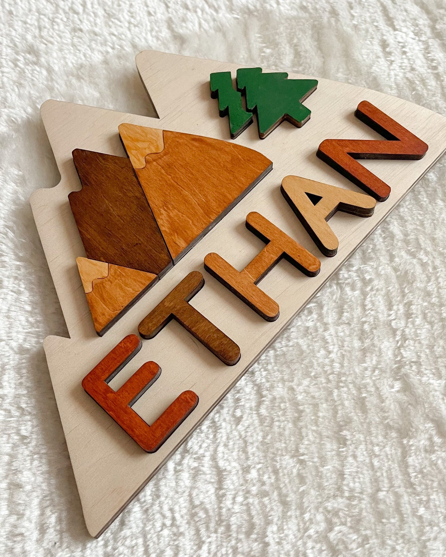 Mountain Personalized Name Puzzle