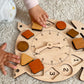 Montessori Clock with Removable Shapes