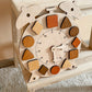 Montessori Clock with Removable Shapes