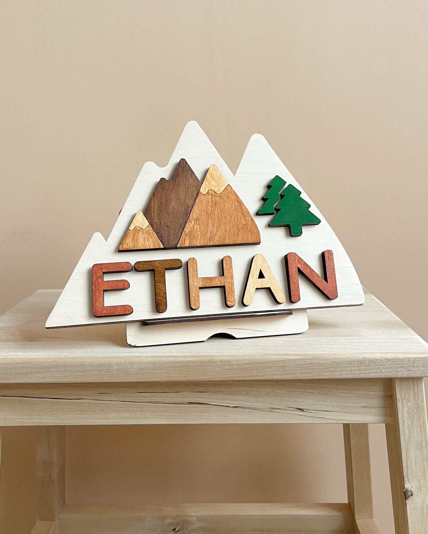 Mountain Personalized Name Puzzle