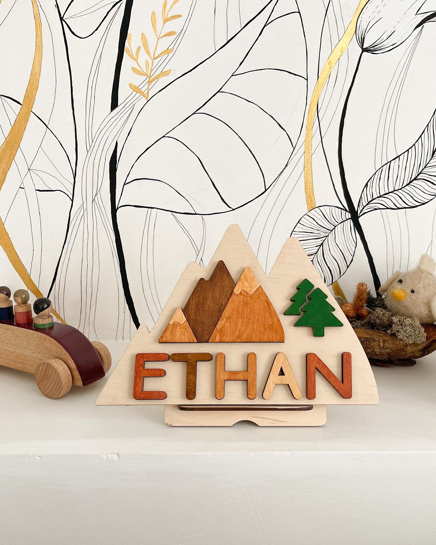 Mountain Personalized Name Puzzle